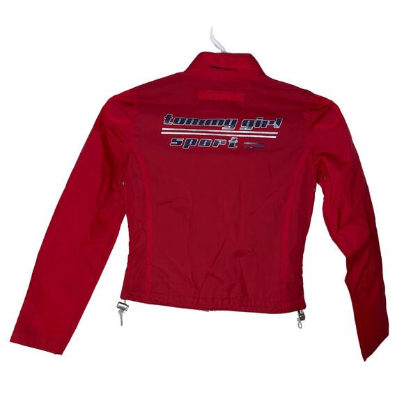 Vintage Tommy Hilfiger Girl Sport Women's‎ Medium Jacket Windbreaker Red Y2K - Picture 2 of 9